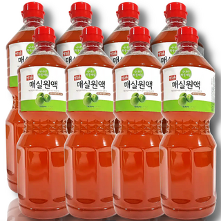 예가촌 업소용 매실원액 100% 국내산 매실청원액 매실액기스 매실청, 1.8L, 8개