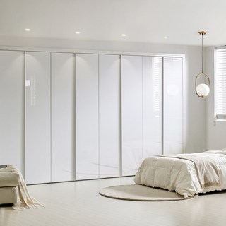 [보루네오] 붙박이장 슬라이딩 여닫이 안방 거실 스타일러 슬라이드 미닫이 8자 9자 10자 11자 12자 13자, 03.샤인여닫이-화이트 30cm