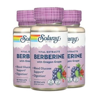 솔라레이 베르베린 루트 추출물 어드밴스드 포뮬러 베지캡, 3개, 60정