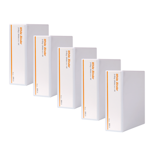 프로비즈 백색 투명 3공 D링 바인더 10cm 화이트 투명, 5개, 화이트투명