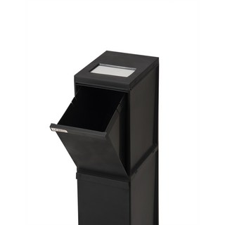 日本TONBO UNEED系列雙層抽屜式分類垃圾桶20L - 簡約日系風格 窄身設計, 黑色