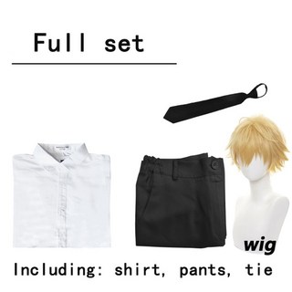 할로윈 코스프레 의상 덴지 애니메이션 전기톱 공공 악마 남성용 가발