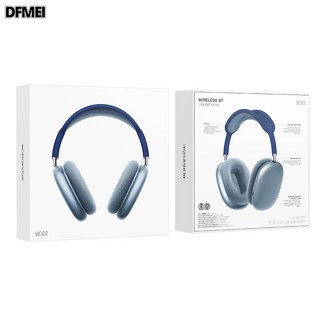 DFMEI BOROFONE BO22新款藍牙頭戴式耳機 無線運動耳機重低音, 藍色【彩盒包裝】藍牙5.3, 如圖