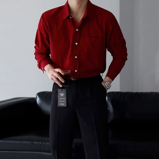 베이직바이블 남자 구김없는 셔츠 가을 정장 남성 빅사이즈 드레스 링클프리 와이셔츠 빅사이즈(10color)