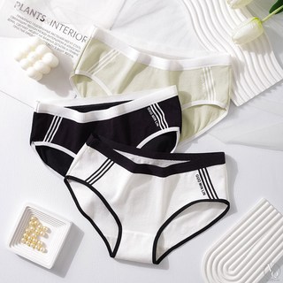 運動內褲少女內褲彈性三角褲可愛內褲中腰內褲包臀內褲女三角褲, 黑色,XL