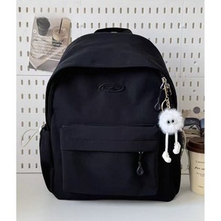 日系ins休閒校園書包女高中大學生初中女生雙肩包旅遊揹包, 黑色大號單包