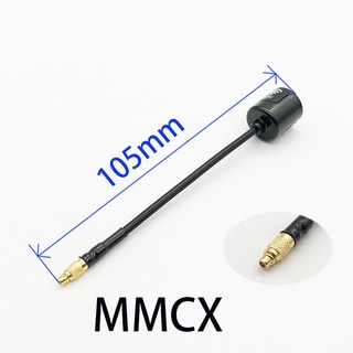 드론 안테나 SMA 5dBi 레이싱 모델용 4 RHCP 롤리팝 5 가벼운 커넥터 UFL 2 이득 MMCX RC 작고 8G FPV RP, 105 Black MMCX, 1개
