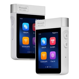 챗GPT 탑재 AI통역기 144개언어 AI 동시통역기 A10K PRO(추가 오프라인 15개국 언어탑재) 번역기, A10K PRO 화이트