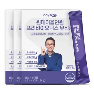 데이즈온 오한진 원데이올인원 프리바이오틱스 유산균 3박스(3개월분), 3박스, 129g