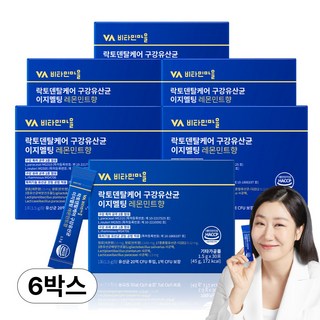 비타민마을 락토덴탈케어 구강유산균 이지멜팅 레몬민트향 30p, 45g, 6개