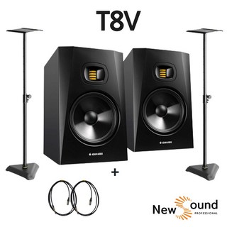 [뉴사운드] 정품 ADAM AUDIO T5V T7V T8V + 스탠드 케이블 패키지 5인치 7인치 8인치 / 홈레코딩 녹음 모니터 스피커/ 아담오디오, T8V+고급형 스탠드+케이블