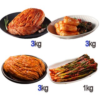찬우물 신선김치세트 10kg (포기김치 3Kg + 총각김치 3kg + 묵은지 3kg + 파김치 1kg), 1개