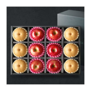 명절 과일 선물 프리미엄 사과 배 혼합 과일 선물세트 (사과6과 배6과), 1개