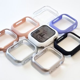 영스피플 애플워치 호환 범퍼 케이스 3 4 5 6 7 8 9 se 2 베젤링 38 40 41 42 44 45 하드 프레임 보호, 핑크골드, 40mm