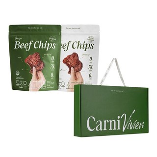 [100g 선물세트] 프리미엄 소고기칩 선물세트 혼합 구성, 2개, 100g