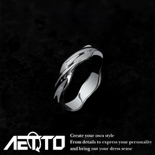 AETTO 莫比烏斯戒指 鈦鋼 簡約百搭 情侶 男女適用