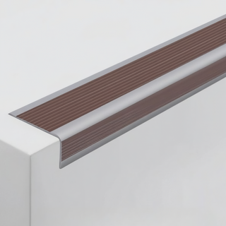 스내피 PVC 계단 모서리 미끄럼방지 패드, 브라운, 1개