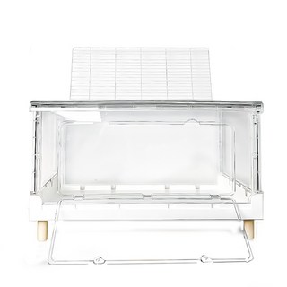BAOLIDE 摺疊透明倉鼠水晶籠 70型大空間 含底腳設計, 1個, 1組(70籠), 透明