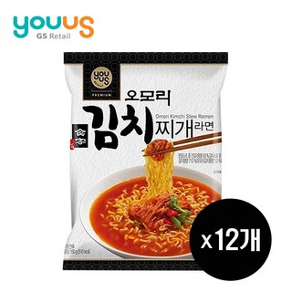 유어스 오모리 김치찌개라면(봉지) (4개입) *2팩 (총 8개입), 12개