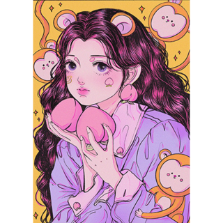 보석십자수 시티팝 Y2k 나비 소녀 공주 미녀 레트로 세일러문 감성 복고 일러스트 빈티지 인테리어 비즈 큐빅 보석십자수 패브릭 취미생활(액자 없음), 60*70CM, Y2k 소녀 공주 미녀 보석십자수11, 1개