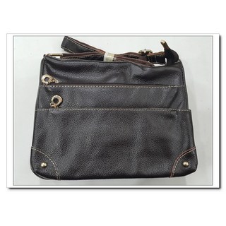 真皮全牛皮多拉鏈經典款外出包 單肩包 肩背包 斜背包 側背包 斜肩包 方包, 咖