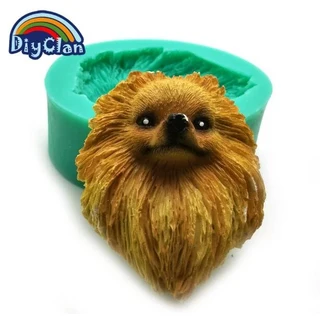 강아지 번식 얼굴 실리콘 케이크 금형 동물 만들기 모델링 초콜릿 수지 설탕 공예 폴리머 클레이, 24 F0765GT