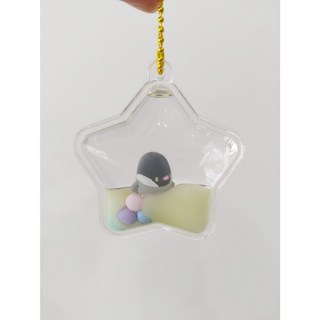 J.DREAM 漂浮文鳥星星造型吊飾 附鑰匙圈 共6款, 1個, 3.文鳥