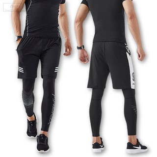 리빙에이치 남성 레깅스 반바지 세트 여름용 냉감 빅사이즈