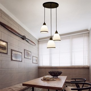 燭光燈飾 三燈吊燈 美式鄉村風格 餐廳吧台適用, 單吊燈