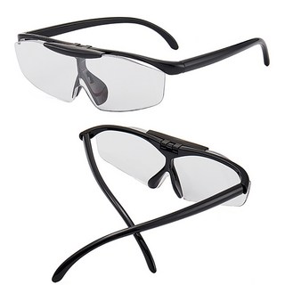 1.6倍翻蓋放大眼鏡, 1個, 黑色, 4587