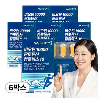 비타민마을 비오틴 10000 판토텐산 컴플렉스 10 30g, 30정, 6개