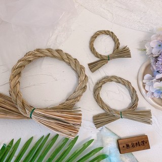 日式手工草環 - 新年/端午節裝飾 瑪蓮草草編 牆面裝飾祈福