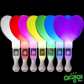 야광맨 LED 하트 펄스틱 7색, 1개, [옐로우] LED 하트펄 스틱+배터리(AG13 3개)