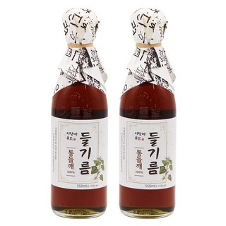 이장네 저온압착 참 고소한 통들기름100퍼센트_, 2개, 350ml