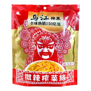 烏江榨菜 袋裝榨菜 精裝組 (涪陵榨菜 口袋隨身包 微辣), 225g, 1個