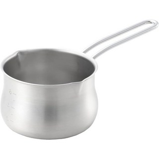 日本製 雙口牛奶鍋 800ml 不鏽鋼 單手鍋 - 起司鍋、加熱牛奶適用, 詳見包裝, 詳見包裝, 詳見包裝