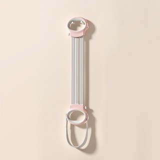 新款可調節矽膠拉力器 八字拉力繩 美背神器 開肩訓練彈力帶, 粉色可調節拉力帶, 1個