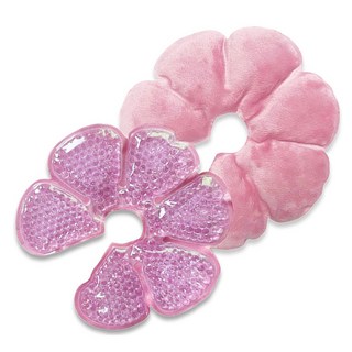 키즈브릭스 플라워 쿨앤워밍 가슴 온찜질 냉찜질 하이소비드 찜질팩, 핑크, 2개