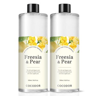 코코도르 대용량 디퓨저 리필, 프리지아앤페어, 500ml, 2개