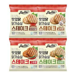 [랭킹닭컴] 맛있닭 닭가슴살 스테이크 4종 맛보기, 100g, 20개