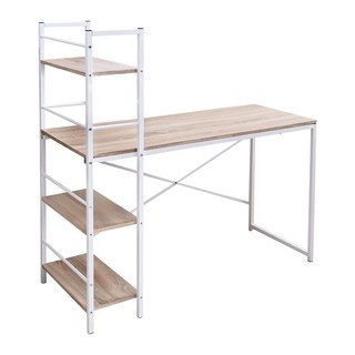 【Akira】MIT低甲醛雙向層架電腦桌 TA011 桌子 書桌 辦公桌 工作桌 書架 學生桌 租屋 簡易DIY 電腦書桌 書房桌, 漂流木紋