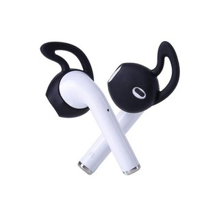 Airpods 耳套 airpods1 airpods2 earpods 運動耳掛 一代 二代 有線耳機 iphone, 黑色一對, 1個