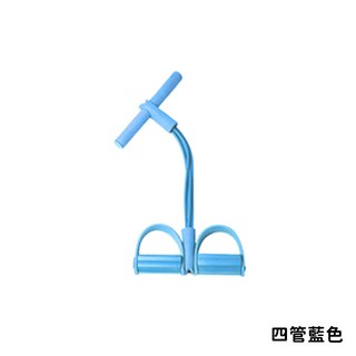 彈力拉筋器 健身拉力繩 腳蹬拉力器 彈力繩 瘦身拉力器 運動器材, 藍色, 1個
