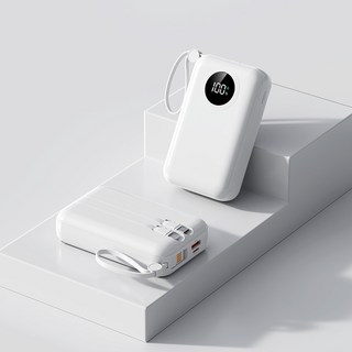 리베타 22.5W 3in1 일체형 보조배터리 20000mAh 대용량, 화이트