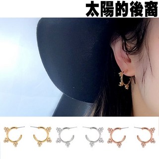 全新韓劇太陽的後裔宋慧喬同款C型搶眼水鑽造型耳環 時尚百搭 展現迷人魅力