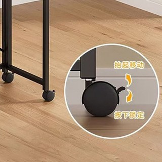 折疊書桌 折疊桌 可移動桌子 電腦桌 書桌 家用學習桌 移動家用折疊小桌子 臥室學習桌 書桌學生簡易床邊寫字辦公桌電腦桌, 適配60*40[輪子]