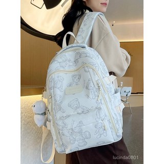 學生雙肩後背包 大容量多層格書包, 灰色,單包