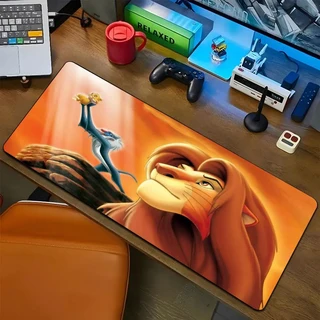 라이온 킹 마우스 패드 만화 Lockedge 대형 게임 컴퓨터 게이머 키보드 매트 책상 PC 데스크, 04 1000x500x3mm, 04 BLACK-5