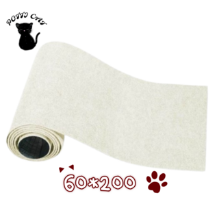 POTTI 고양이 스크래쳐 소파 벽부착형 카페트 매트, 1개, S아이보리