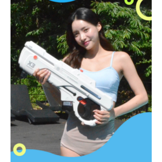 바주카 전동 물총 자동 전자 워터밤, 블랙, 1개